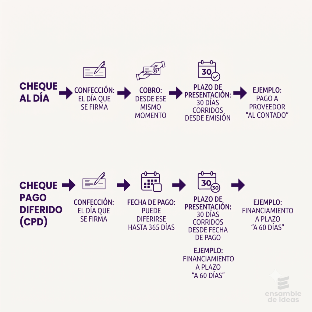 cheques al dia y cheques de pago diferido