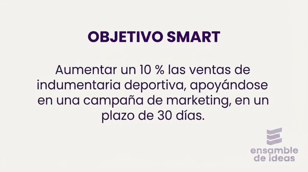 ejemplo de objetivo smart