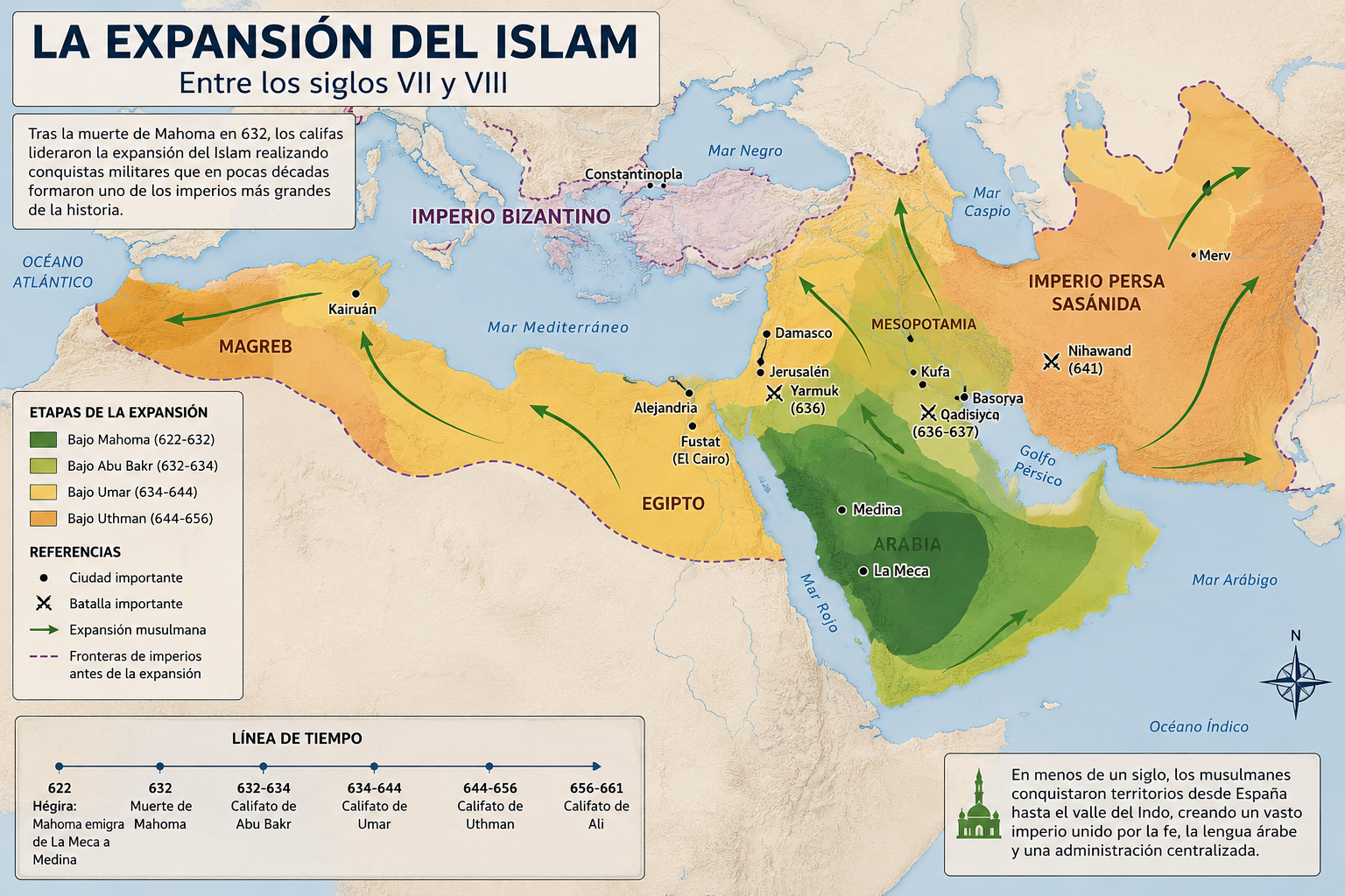 La expansión árabe y el nacimiento del Califato
